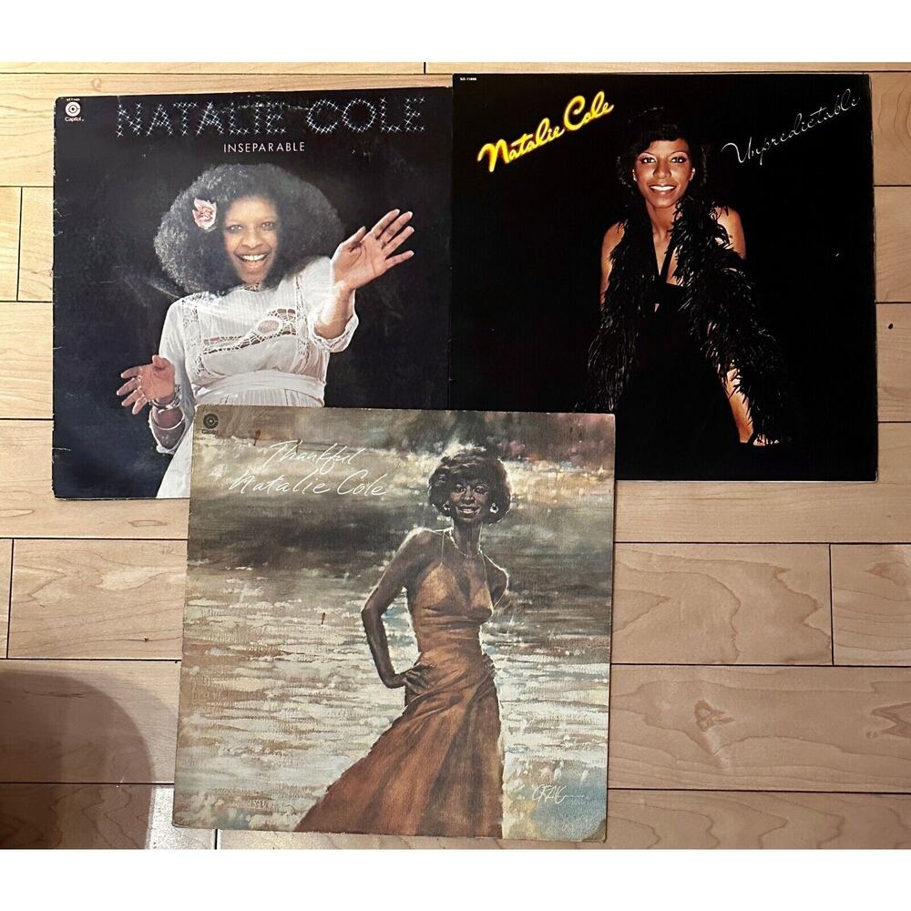 Natalie Cole Vinyl LP LOT Unpredictable Inseperable Thankful Single Owner